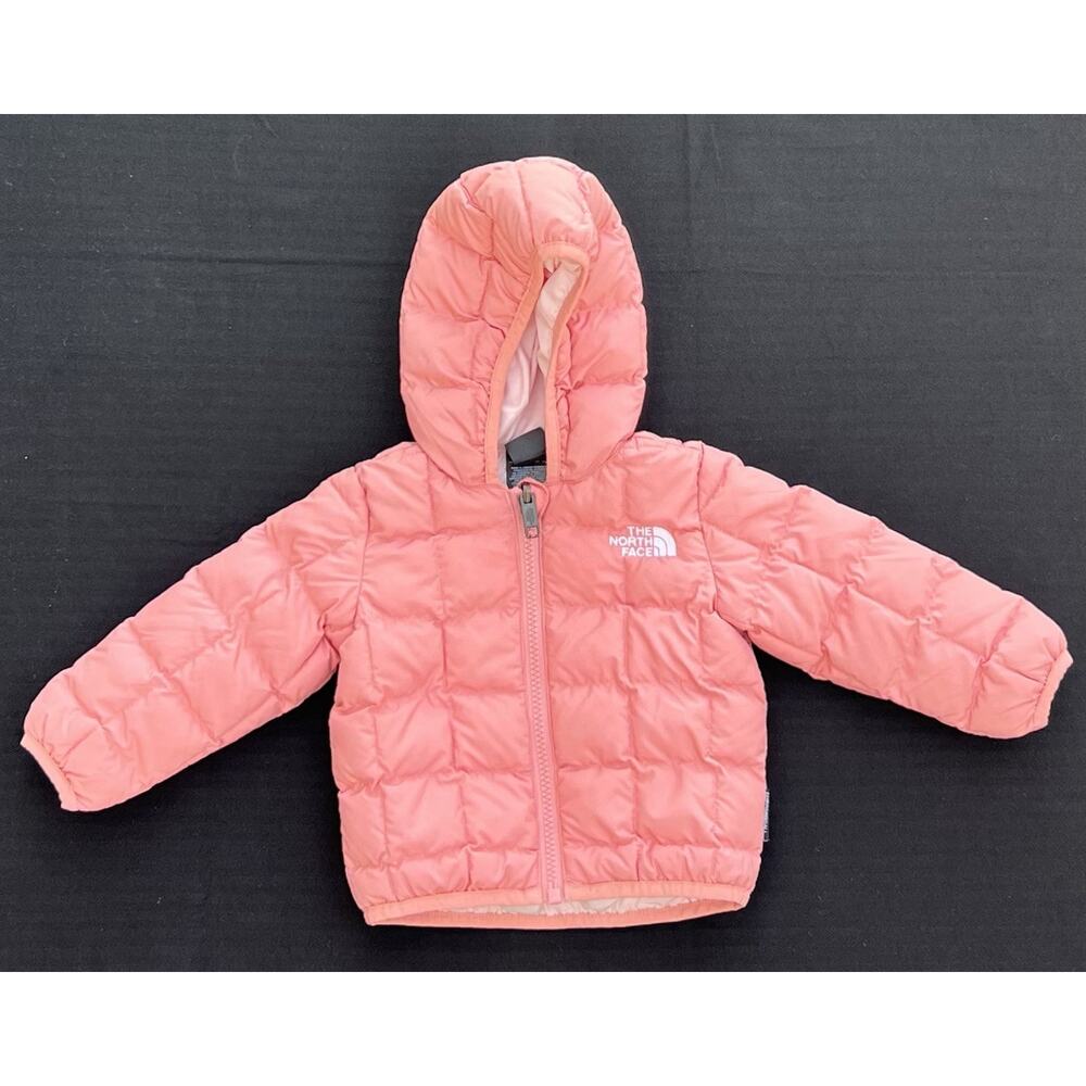 THE NORTH FACE Reversible Perrito Hooded Jacket Pink Baby Size 3-6 Months